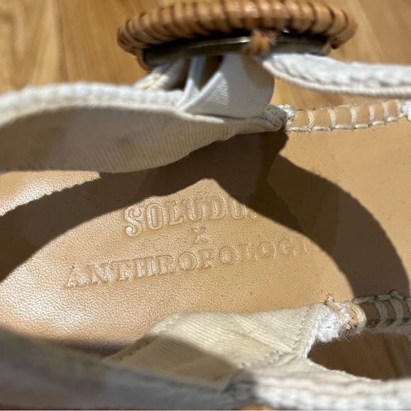 Anthropologie x Soludos Wedges |size 7| Color: White - Picture 4 of 5
